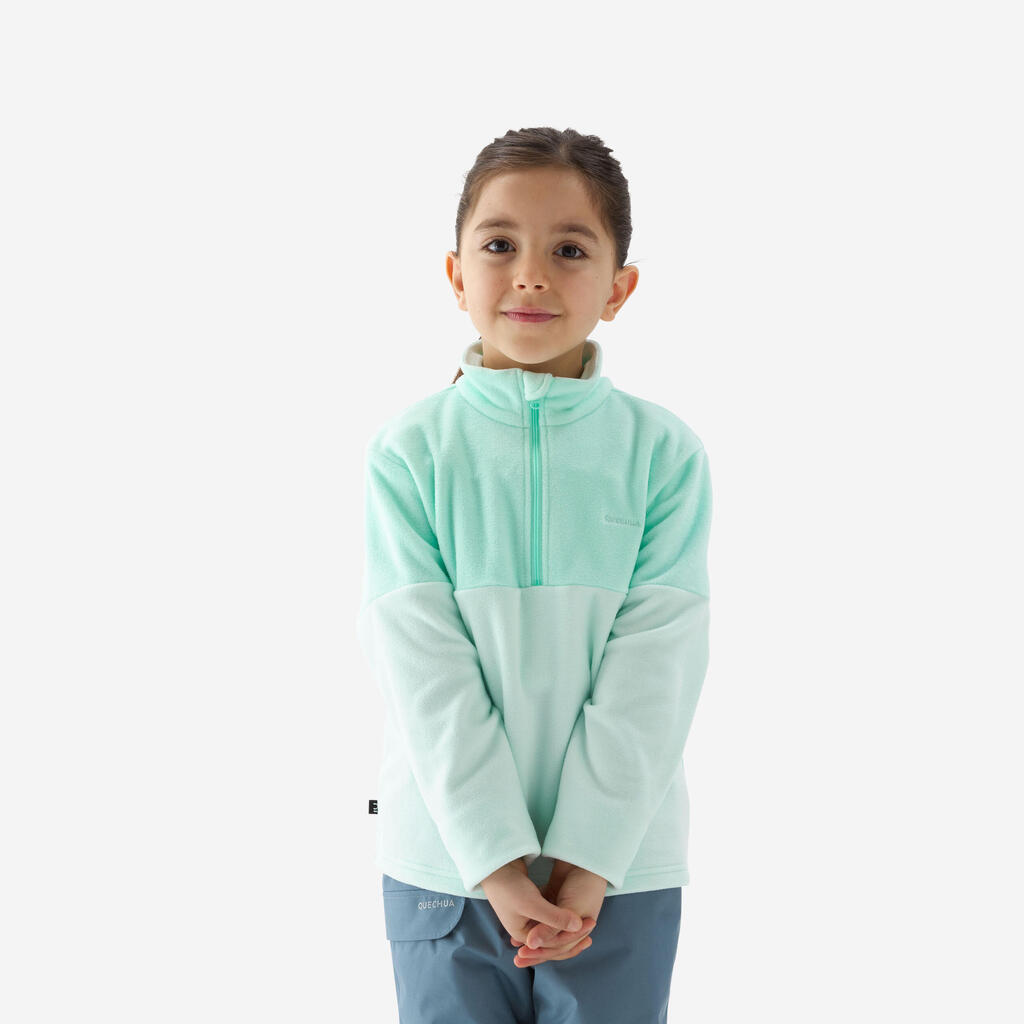 Kids’ Hiking Fleece - MH120 turquoise - ages 2–6 